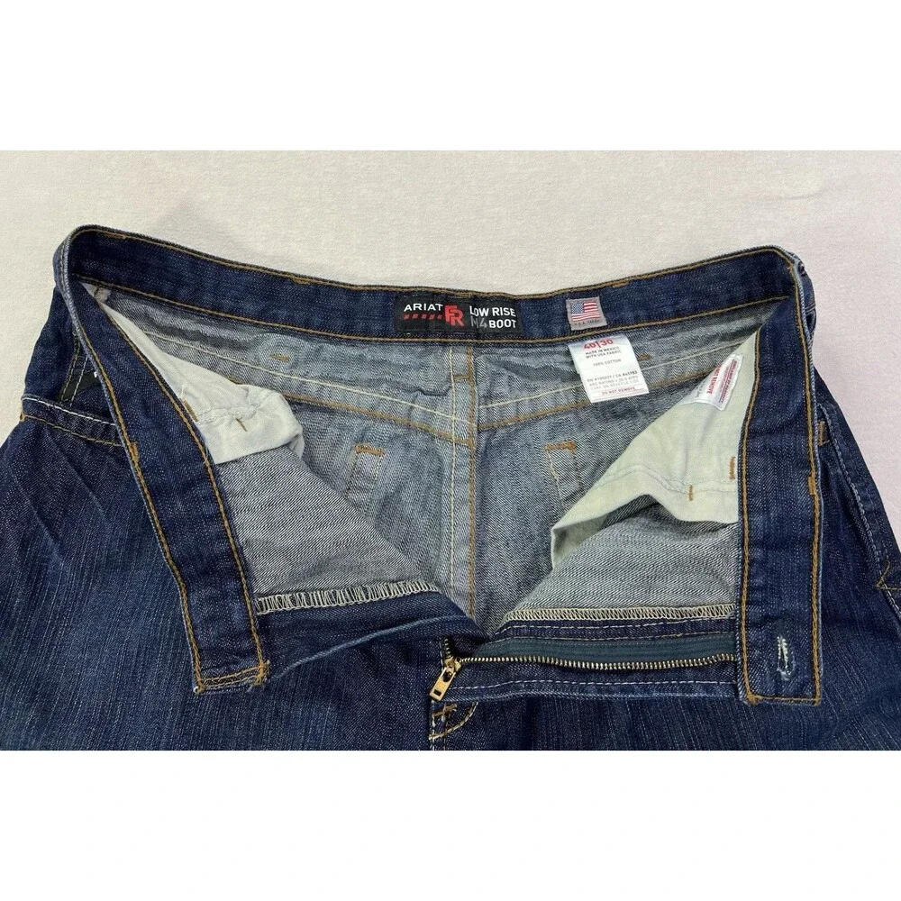 Ariat FR M4 Low Rise Boot Cut Jeans Mens 38x30 Blue Flame Resistant Denim